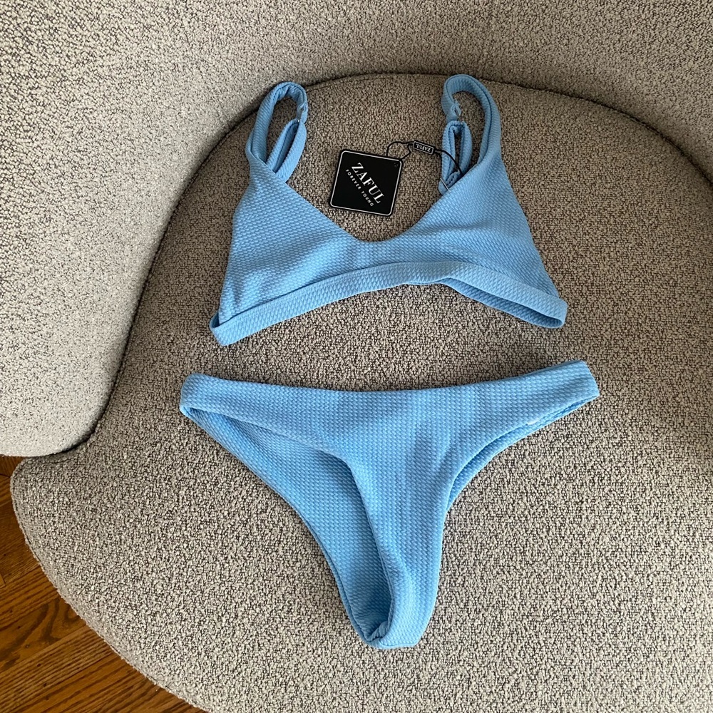 NWT Zaful Bikini Set Light Blue